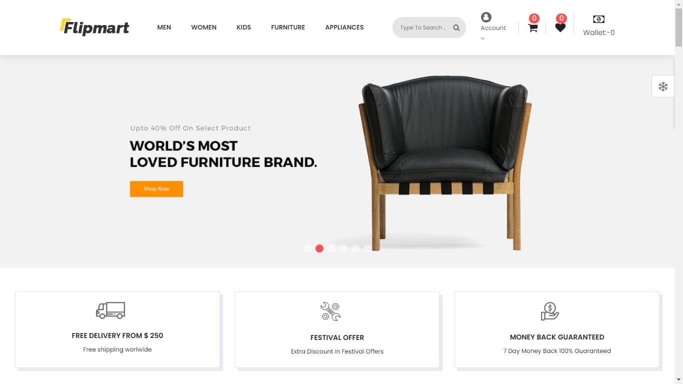 Screenshot of Flipmart (E-commerce)